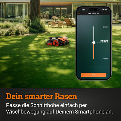 Modo Living Vision L1600 Mähroboter 1600 m² ohne Kabel, KI & Igelschutz