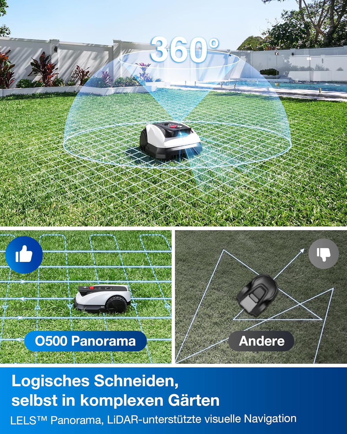 Modo Living Goat O500 Mähroboter 500 m², LiDAR & ohne Kabel