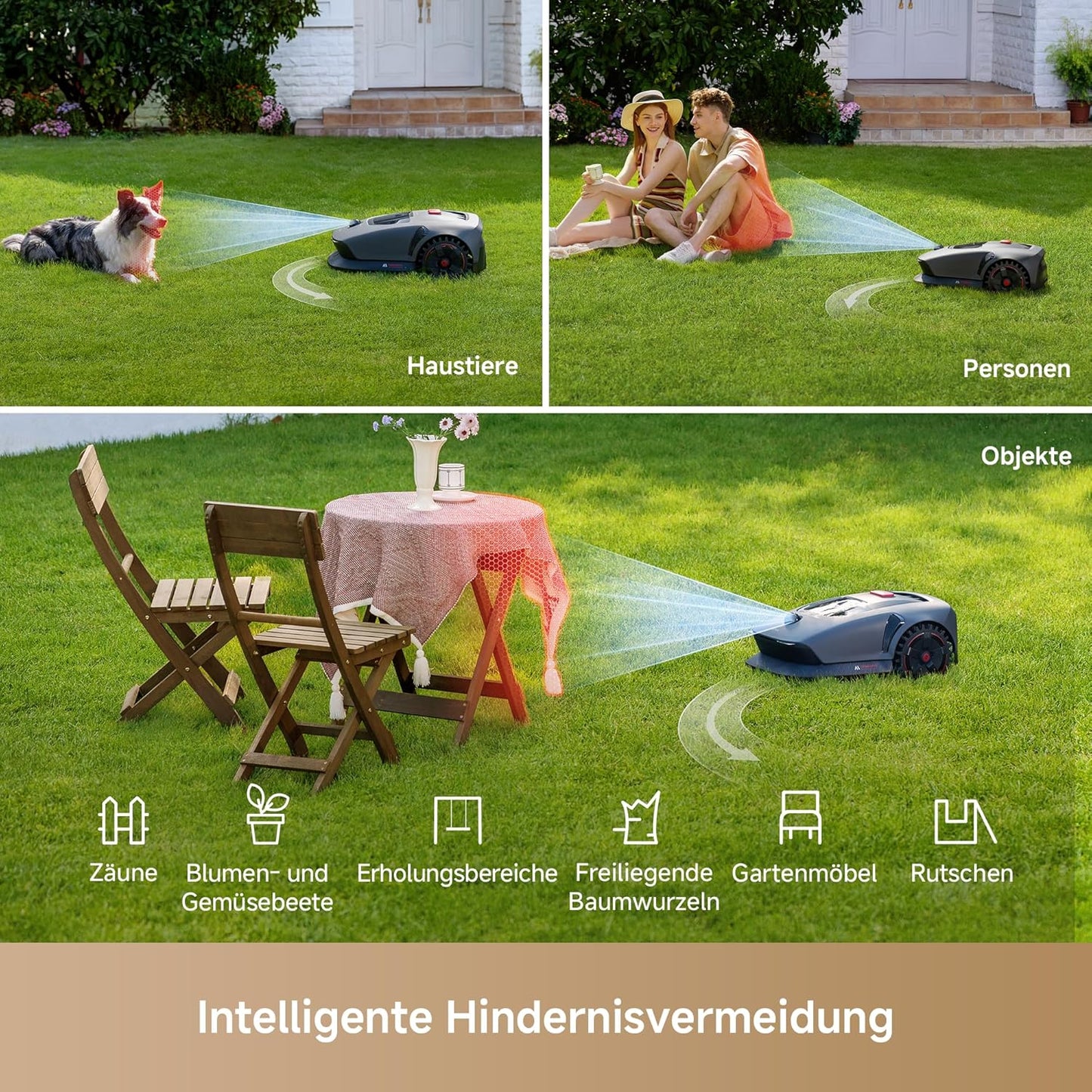 Modo Living 1000 Mähroboter 1000 m², 3D-LiDAR & App-Steuerung
