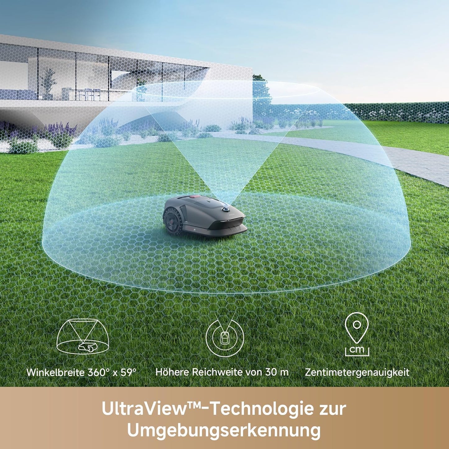Modo Living 1000 Mähroboter 1000 m², 3D-LiDAR & App-Steuerung