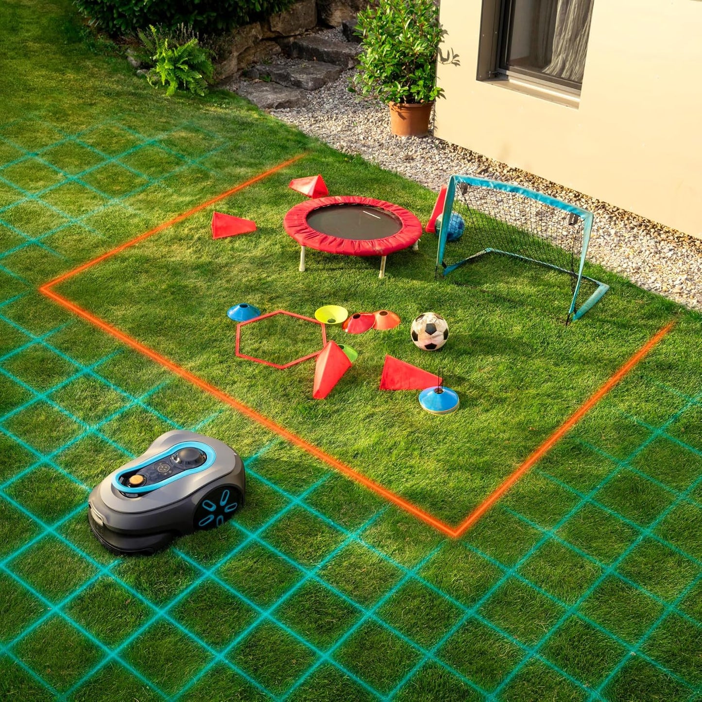 Modo Living SILENO Free 1100 m² kabelloser Mähroboter, App & LONA