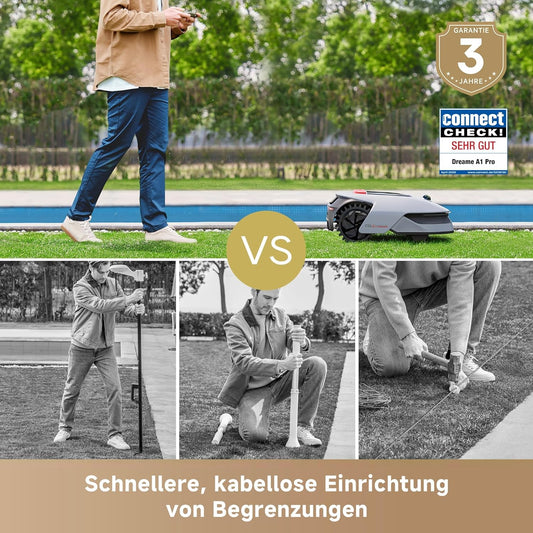 Modo Living Dreame A1 Pro Mähroboter, 2000m², Drahtlos, OmniSense™, App & Zonensteuerung, Hindernisvermeidung